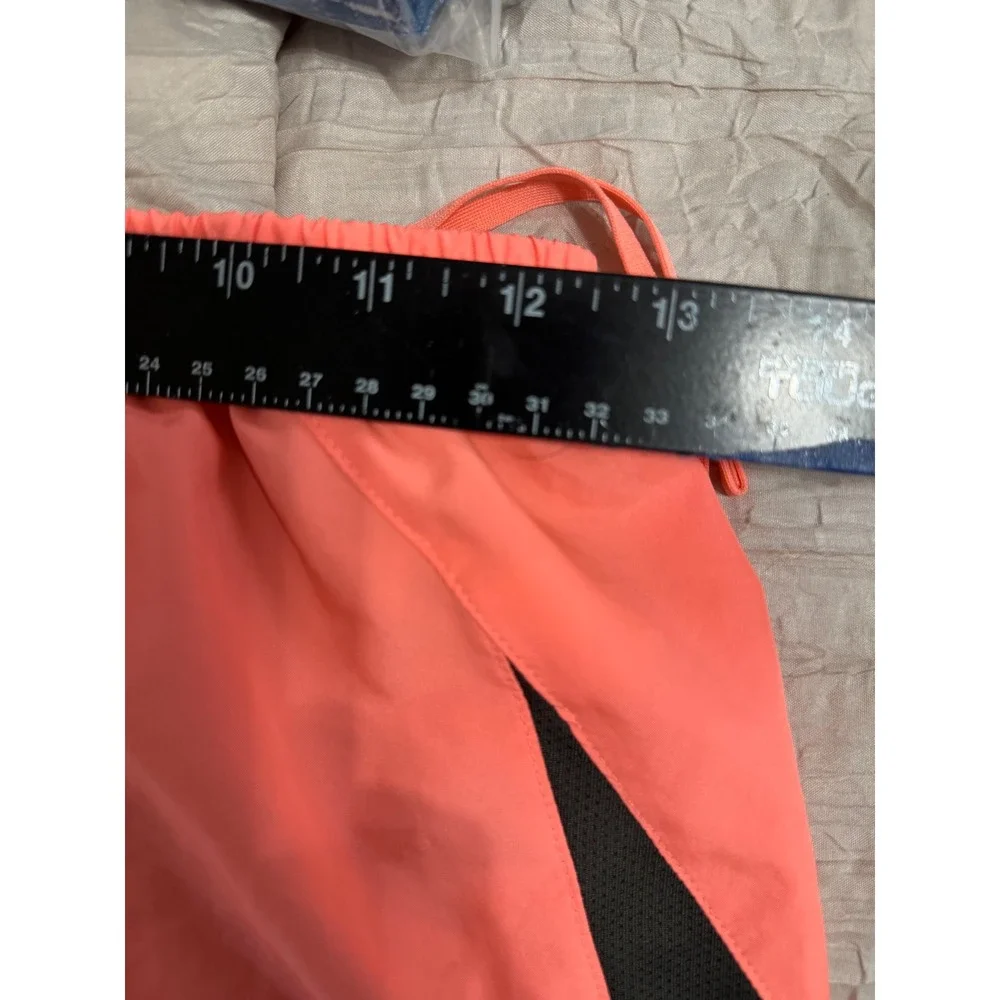 Nike Tempo Running Shorts Womens Small Coral Pink Grey Mesh Athletic Gym Workout